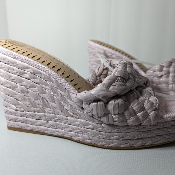 NEW- Womens Antonio Melani Sandals Woven Braided Wedge Lavender - Picture 3 of 4